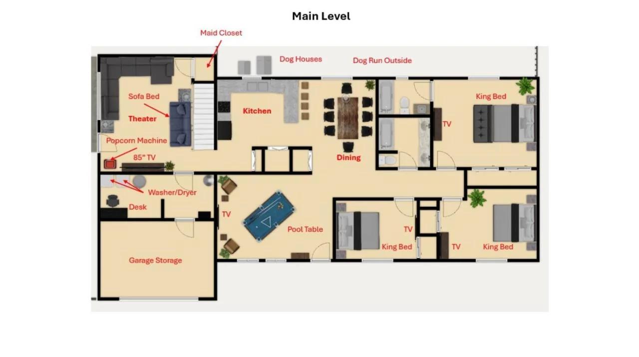 Hot Tub, Pool Table, Swing Sets, Theater, Kayaks photo