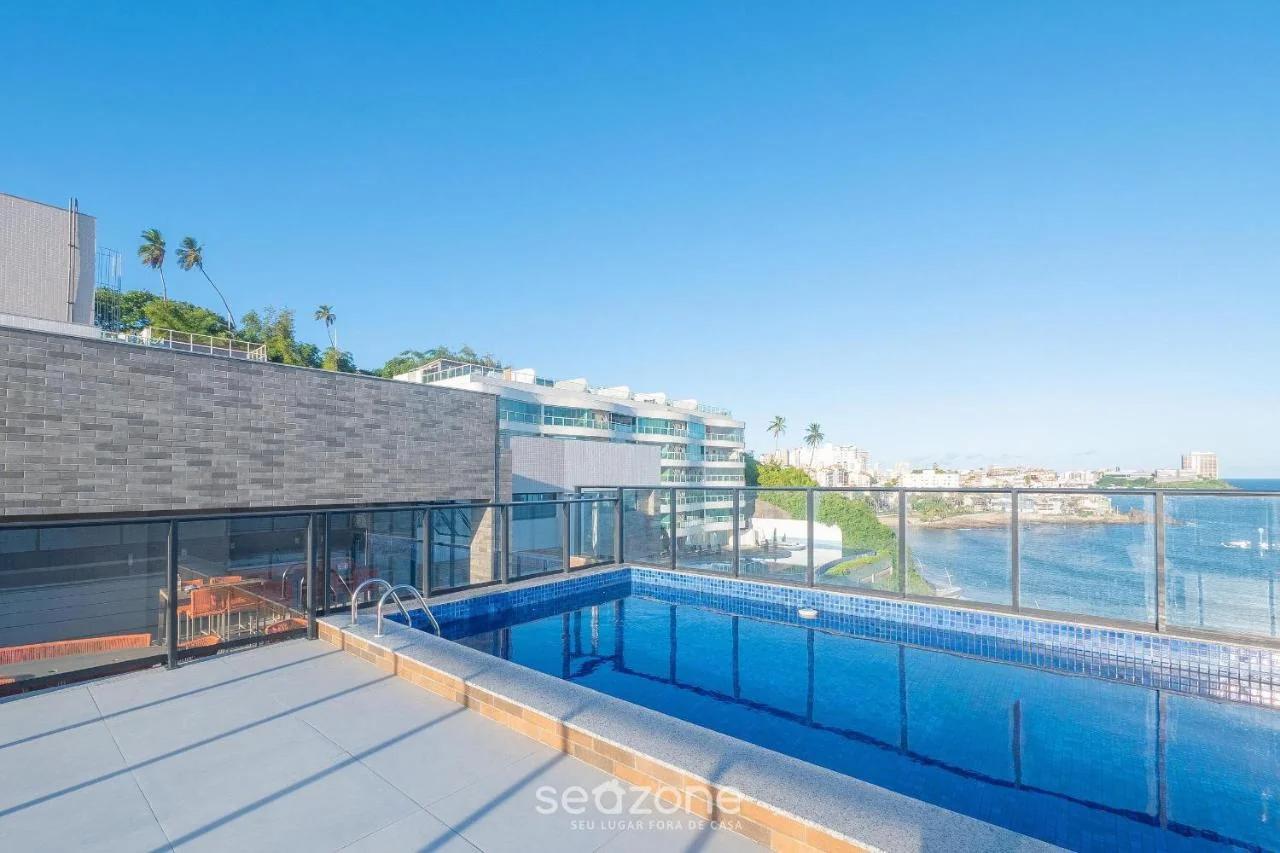 Cond. Saint Bartz, Lazer completo de frente para a Praia de Ondina - SBZs