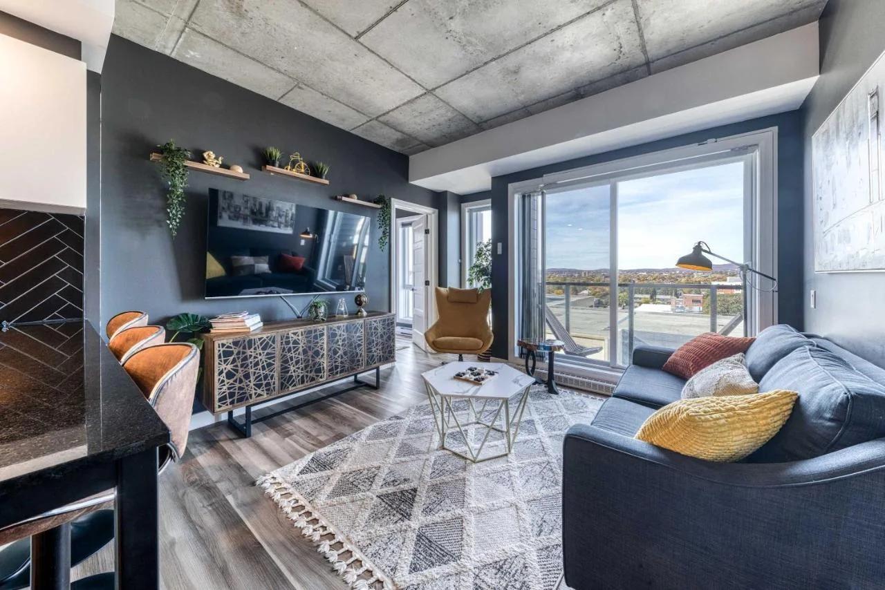 Appartement Luxe, Incredible Sunset View, Pool, Parking, Near Old Québec foto