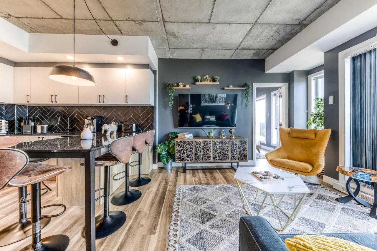 Appartement Luxe, Incredible Sunset View, Pool, Parking, Near Old Québec foto