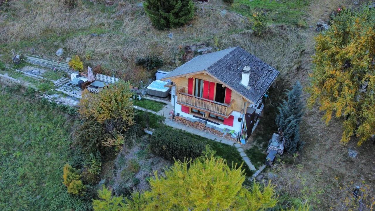 Chalet Opalpin Lodge & Spa, vue montagne et jacuzzi photo