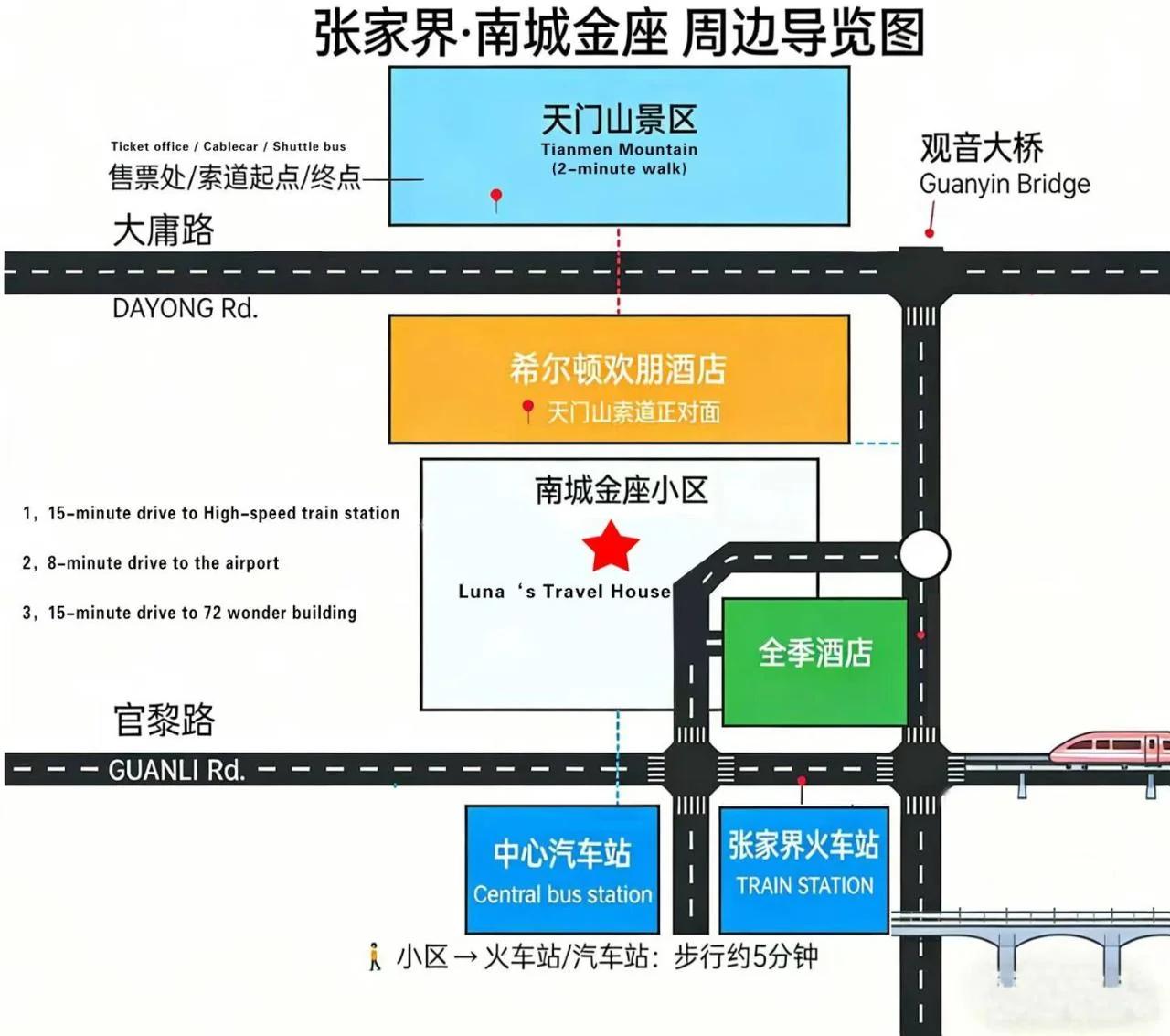 Luna's Travel House-Family and group-friendly,Walk 2 minutes to Tianmen Cableway,Free pick up service,Book tickets, Free Laundry,Experienced tour guide service,Group tour foto