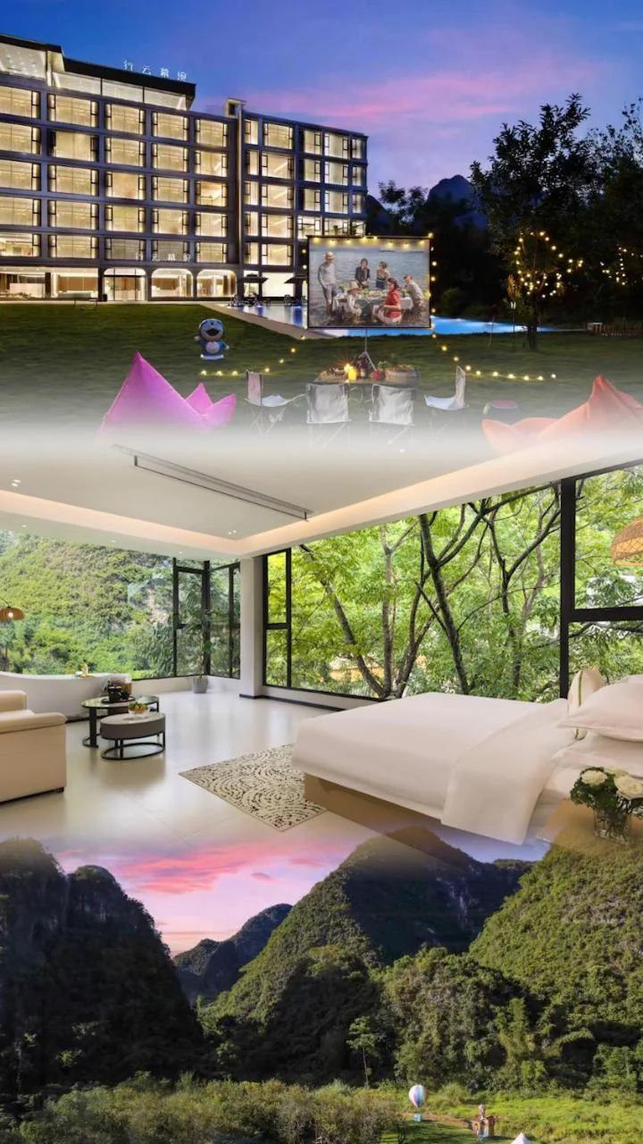 Yangshuo Cloud Hotel - View King Size Bed - Private Bathtub - Endless Pool - Lawn and Surrounded - Western Breakfast