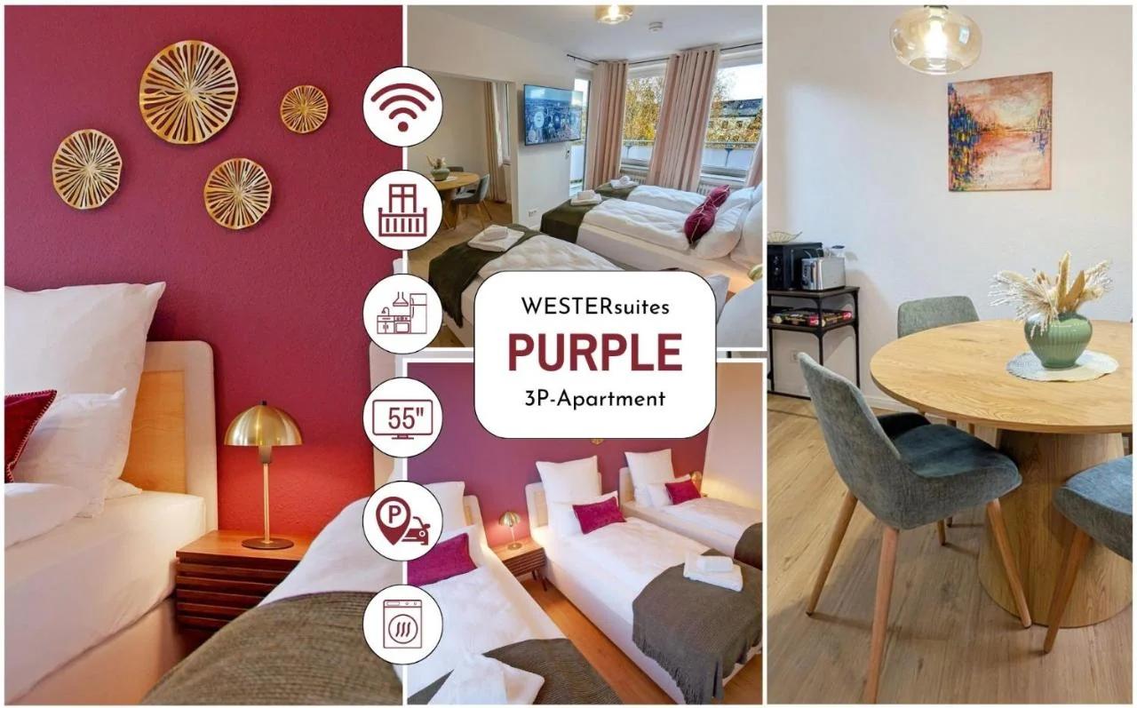 WESTERsuites - Purple - 1BR Zentral Balkon WLAN 3 Betten Waschtrockner