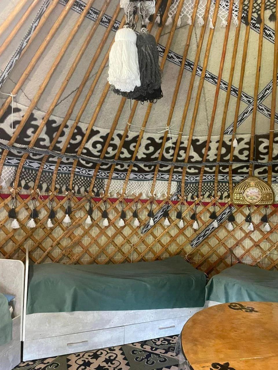 Traditional yurt with heated floor photo