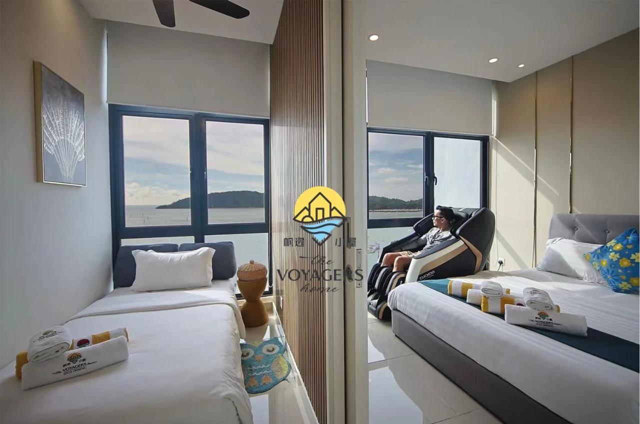 The Voyagers Home I The Shore CBD KK I 1 plus 1 Room 2-5 Pax 홈스테이 photo