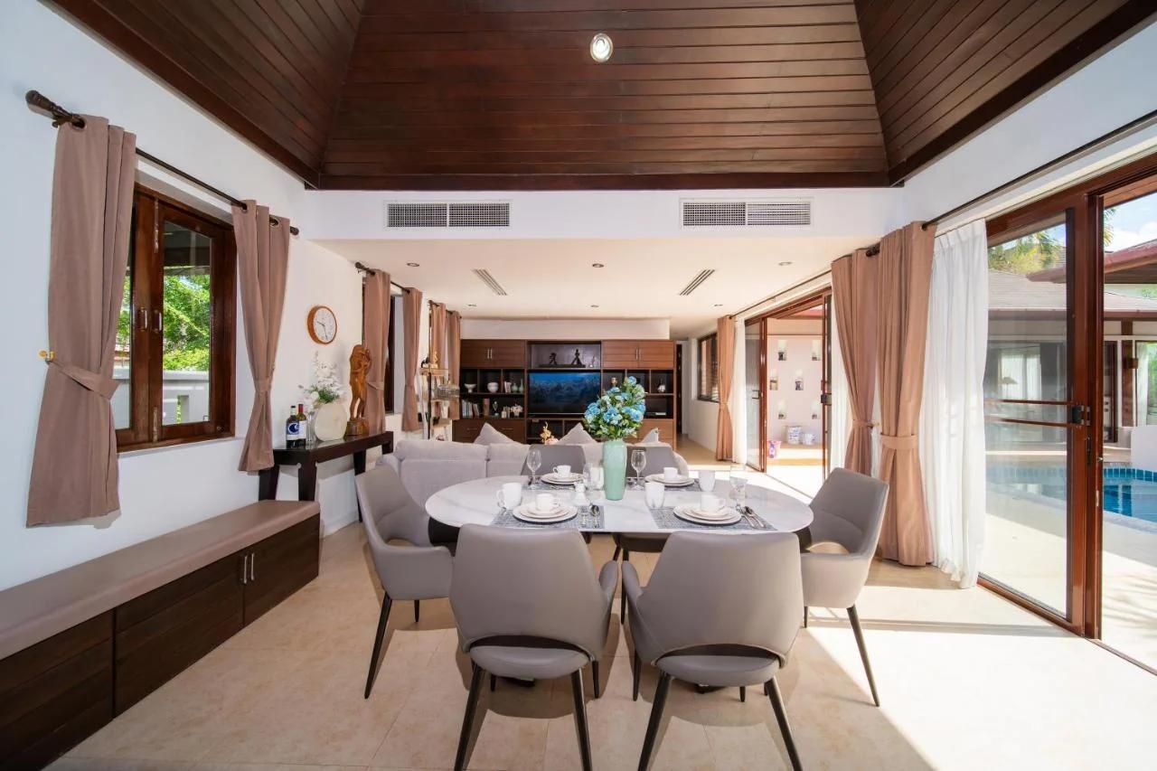 Tropical Pool Villa Thai-modern Villa with an OFFICE photo