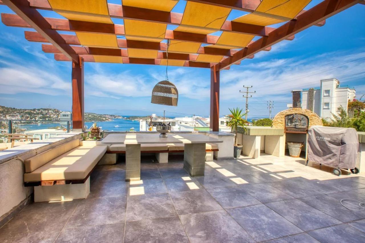 Bodrum Turkbuku Luxury Seaview Dublex wPool & Terrace Villa foto