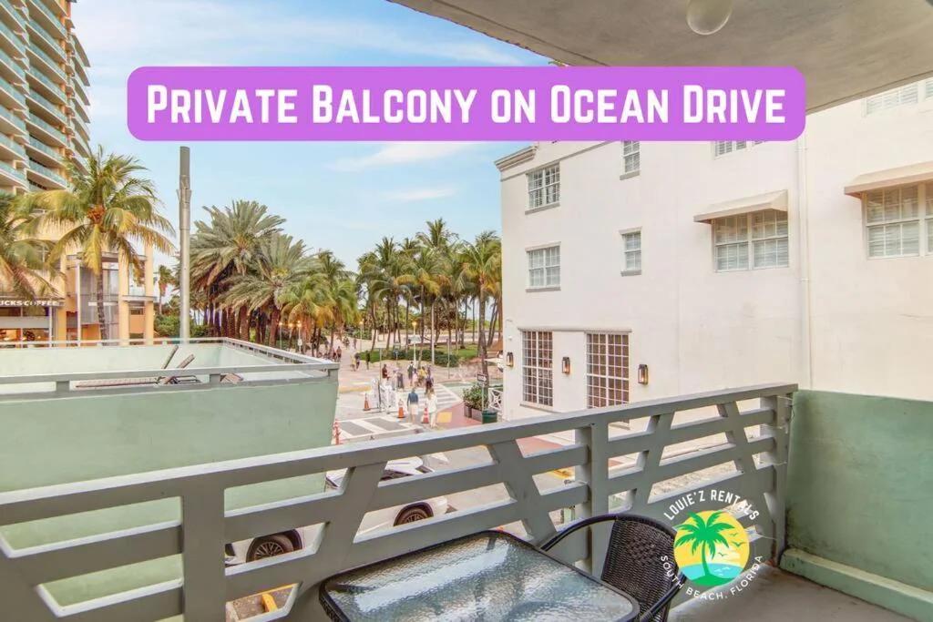 Balcony Deco Apt, w/2 QueenBeds, on Ocean Dr Beach