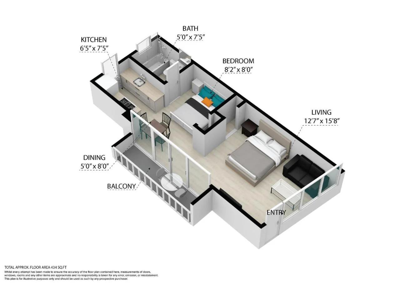Balcony Deco Apt, w/2 QueenBeds, on Ocean Dr Beach foto