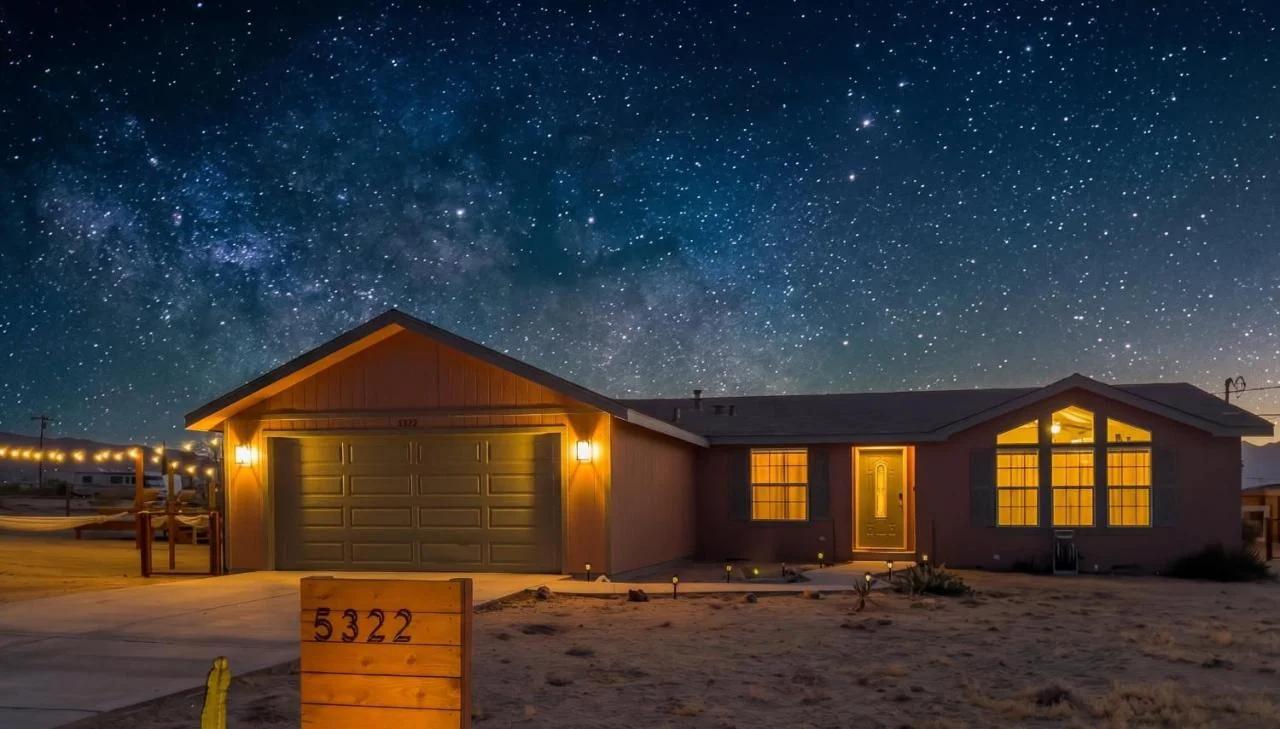 Leaning Joshua Desert Retreat - Stargazing Deck, Fire Pit, Cowboy Pool photo