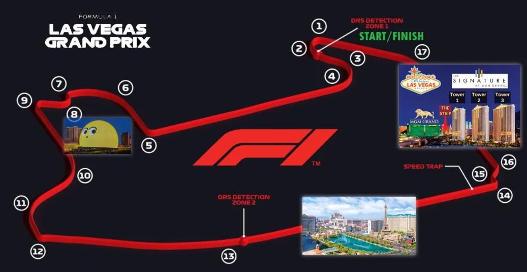 Solstice Studio at MGM Signature Tower 3 BALCONY STRIP VIEW F1 TRACK VIEW photo