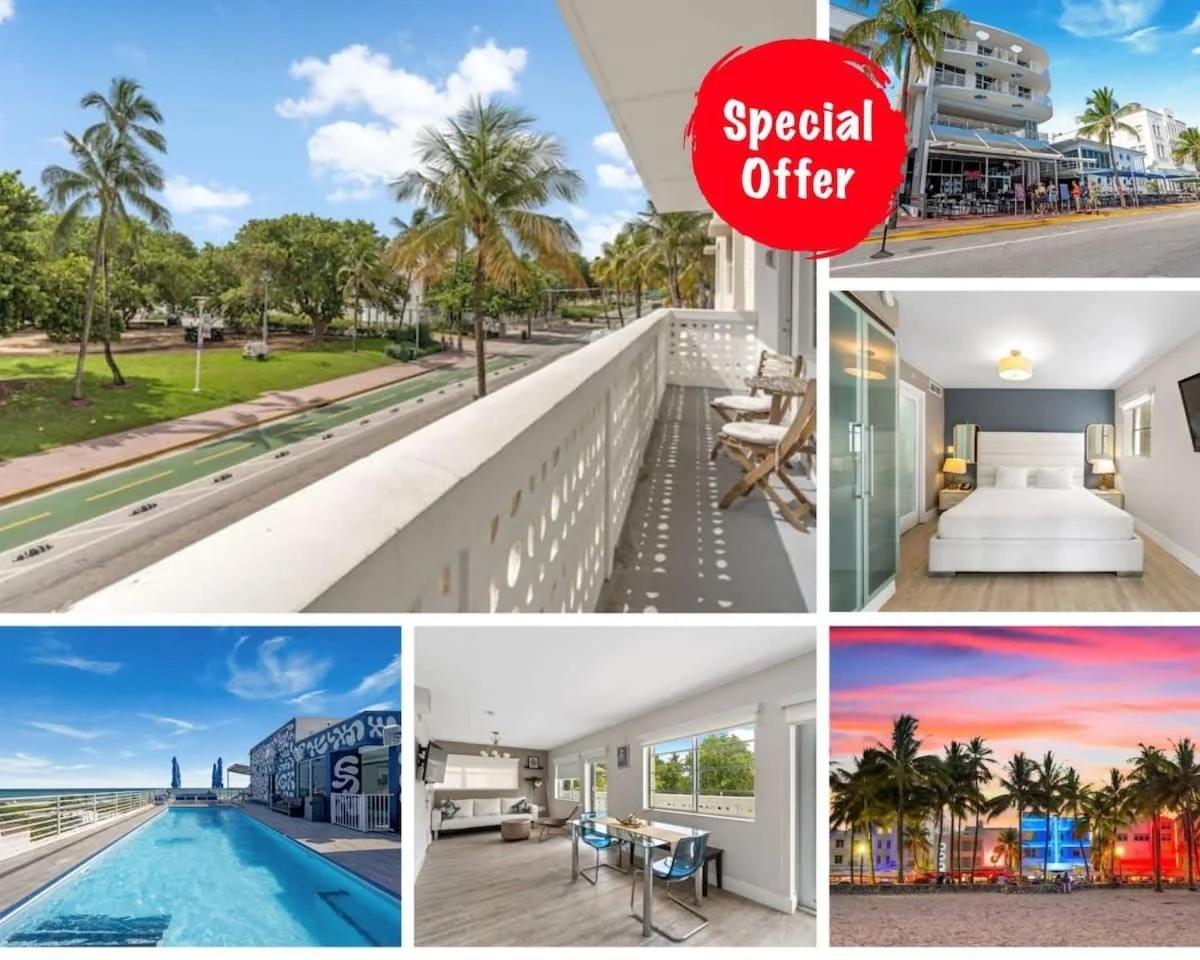 Spacious APT on South Beach Roof Top Pool & Bar